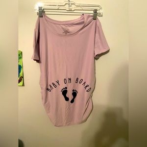 Baby on board maternity shirt